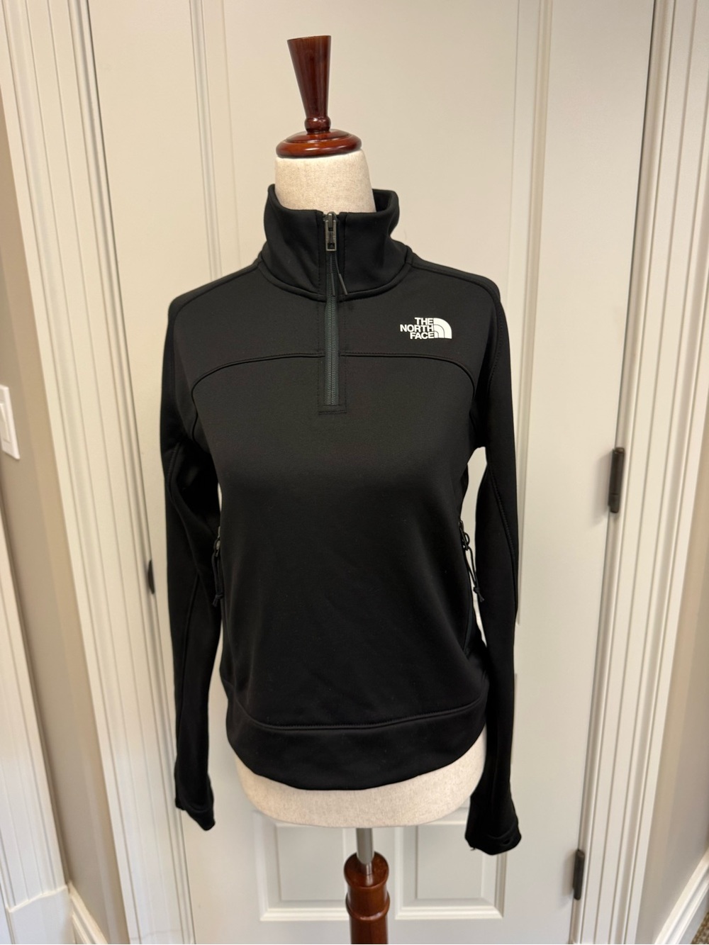 The North Face Black Quarter-Zip Fitted Pullover, NWOT, Size XS